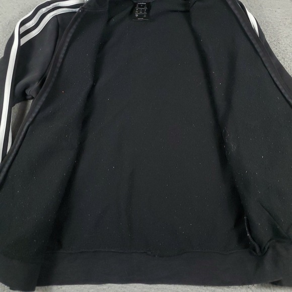 Adidas Sweater Womens Large Black Full Zip Up Hoodie Sweatshirt Ladies * - Picture 5 of 9